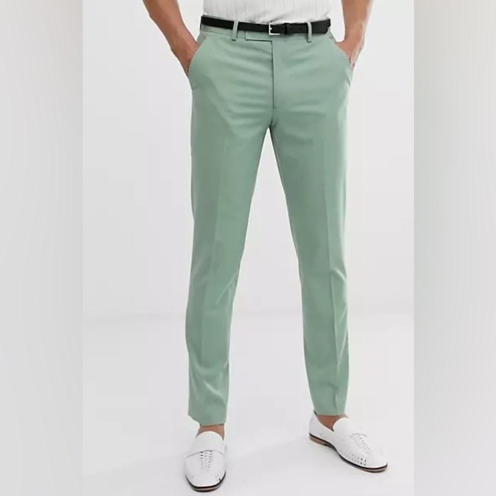 New ASOS Mint Green Skinny Smart Pant 31x30